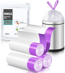 INNKGLE 27 Bin Bags 30-50L Bin Liners White Drawstring Biodegradable Trash Bags 60x70cm,  new but scruffy packaging