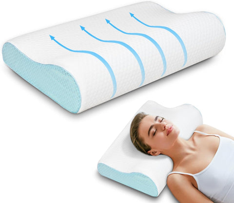 Enighs Cervical Memory Foam Pillow for Neck Pain Relief, Memory Foam Anti-Snore - new but missing original packaging