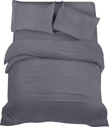 Utopia Bedding 4 Piece Double Bedding Set (Grey) condition new, no original packaging