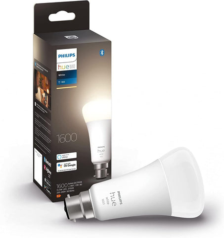 Philips Hue Bright White Single Smart Bulb LED [B22] with Bluetooth- new but open/scruffy box