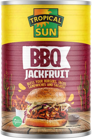 Tropical Sun Ready-to-Eat BBQ Jackfruit, 400g- best before 01/25