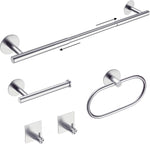 AUZONIMICS Hand Towel Holder Set Self Adhesive - 5 Pieces, used - good - sticky pads need replacing