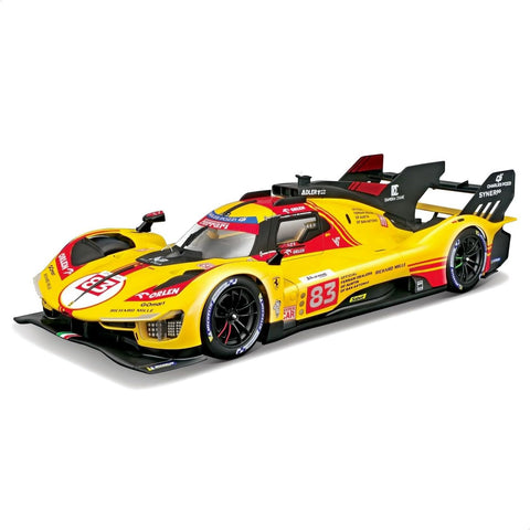 Bburago FERRARI RACING 499P LE MANS HYPERCAR(2024) AF CORSE #83-1:24 Scale, new but broken wing mirror (can be glued), open, scruffy box