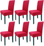 Leeyunbee Set of 6 Dining Chair Covers (Red) condition new, missing original bag