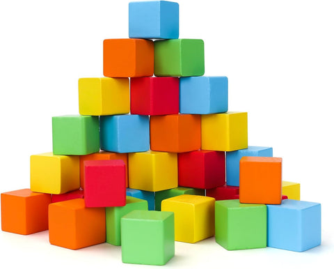 Montessori Educational Toys, 30PCS Wooden Number Building Blocks, New