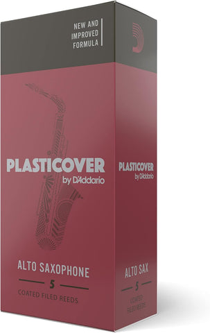 D’Addario Woodwinds, Plasticover Alto Sax Reeds, Strength 1.5-5-pack, New, original box