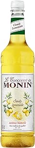 Monin Syrup - Cloudy Lemonade Mix, 1 Litre, best before 08/24- may comes with slightly damaged label- (Ref E50, E26)