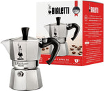 Bialetti Moka Express Aluminium Stovetop Coffee Maker, Silver, 1 Cup- new but scruffy/open box