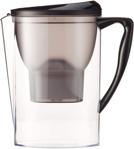 Amazon Basics 2.3L Water Filter Jug with 1x30 Days Cartridge- Black- new but broken lid/cover does not affect use