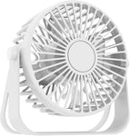 USB Desk Fan With Adjustable 3 Speeds White