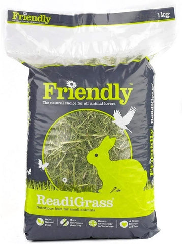 Friendly ReadiGrass 100 Percent Natural Feed, 1 kg, broken bag, taped