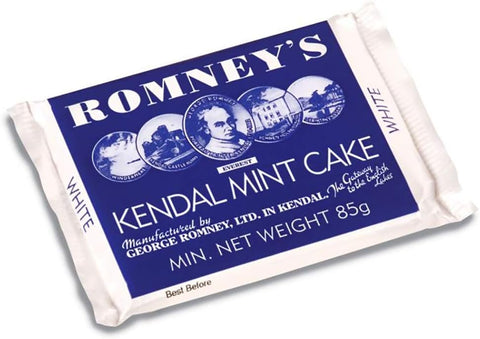 ROMNEY'S OF KENDAL Kendal Mint Cake WHITE 85g - best before 07/25