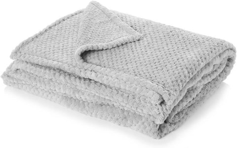 Dreamscene Waffle Throw Blanket, Grey - 200 x 240cm- new but damaged packaging