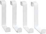 WENKO Door hooks set of 4, 7.6 x 1.2 x 6 cm, matt white- new