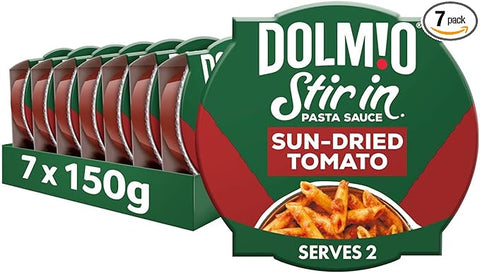 Dolmio Stir In Sun Dried Tomato Pasta Sauce, Bulk Multipack ,150 g (Pack of 7)- best before 20/02/25-(ref T17-3)