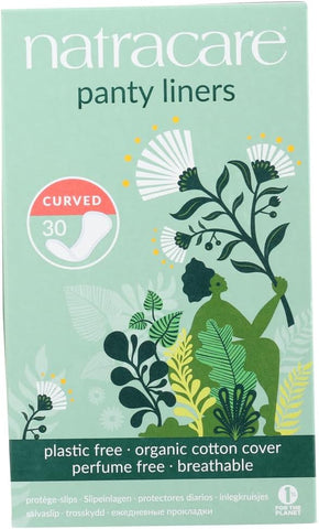 Natracare Organic Panty Liners Curved 30 pcs- expiry date 01/02/27- damaged/dented box may come taped