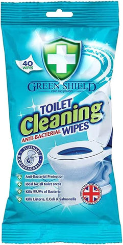 Greenshield Toilet Cleaning Wipes 40 Pack