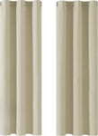 Deconovo Room Darkening Thermal Insulated Curtains Eyelet-  Beige 42 x 90 Inch 2 Panels- new but missing original packaging