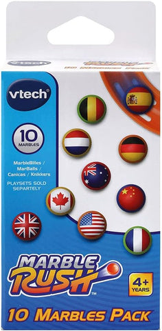 Vtech Marble Rush - Set of 10 MarBalls Run , condition : used acceptable , one ball missing , scruffy packaging