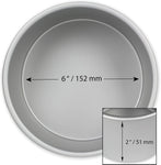 PME Anodised Aluminium Round Cake Pan 6 x 2-Inch Deep, Silver- new but small dents on base