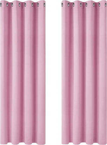 Deconovo Pink Blackout Curtains  46 x 54 Inch , pink , new, not in original packaging