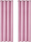 Deconovo Pink Blackout Curtains Solid Thermal Insulated , 46x54 inch , new but original packaging missing