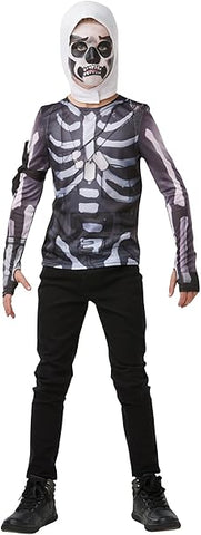 Rubie's Official Fortnite Skull Trooper Costume Kit, Childs size M, condition new, scruffy packaging