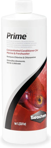 Seachem Prime Concentrated Conditioner, 1000 ml dirty/scruffy bottle