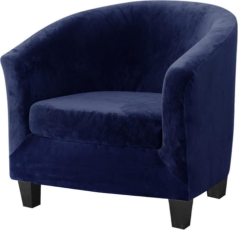 Tub Chair Cover 2 Piece Set - Navy, condition new, scruffy packaging