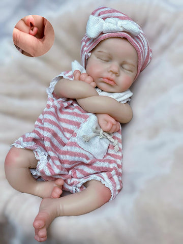 Abenduot Open Mouth Silicone Girl Baby Reborn Doll, Used-very good, excellent condition, no original box