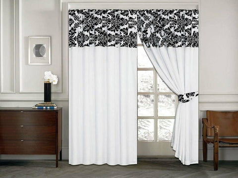 ml MassAri Limited Pencil Pleat Curtains White Damask, condition new, open, scruffy pack