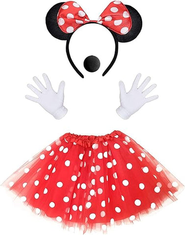 Minnie Mouse Costume Kit MISSING GLOVES AND NOSE,  refurbished  (ref tt146)