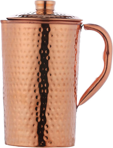 Pure Copper Hammered Water Jug  (1.5 Liter)- new but open/scruffy box