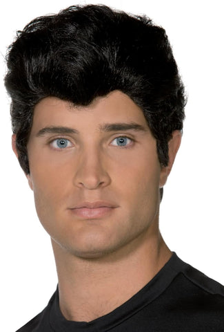 Smiffys Grease Danny Wig in Black for Adults, New but open, scruffy box