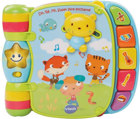 Vtech 166705 - Musical Toy, Interactive book, Used very good, open damaged box, FRENCH