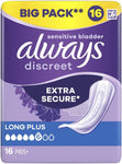 Always Discreet Extra Secure Incontinence Pads Women Long Plus 16 Count,