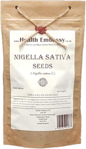 Health Embassy Nigella Sativa seeds - Black seed cumin (200g)- best before 07/24- dirty pack