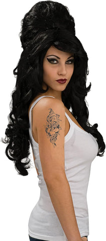 Rubies Official Amy Winehouse Rehab Costume Wig, New but open, scruffy packaging