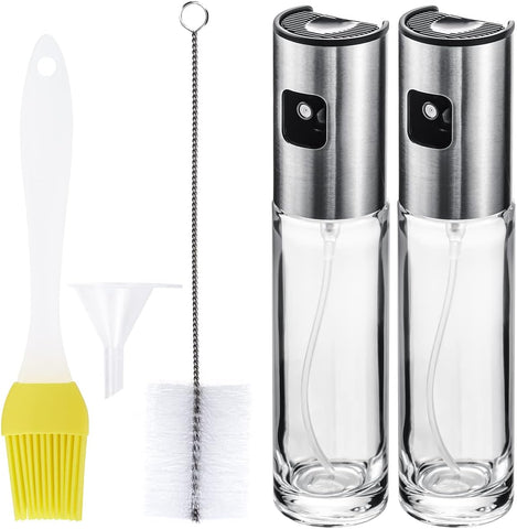 HORRAu 2PCS Olive Oil Spray Bottle, 100ml Glass- New but scruffy box