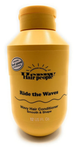 Ride The Waves Wavy Hair Smooth Conditioner, Happy Hair People 12 fl.oz, scruffy bottle