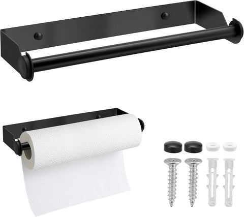 28CM Kitchen Roll Holder - Black New but open scruffy box