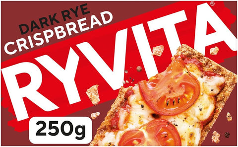 Ryvita Dark Rye Crispbread 250g, best before 15/04/25, crushed