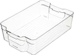 KitchenCraft Medium Fridge-Safe Plastic Kitchen Storage Box, 31.5 x 21 x 9 cm-Transparent- new but 1 mark on the base/ small scratches