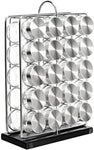 Amazon Basics 20-Jar Vertical Spice Rack, Silver, condition used- very good, open, scruffy box