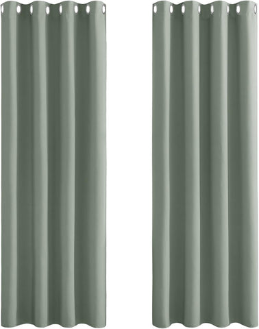 PONY DANCE Thermal Blackout Curtains, sage green, condition new, no original packaging