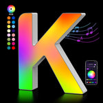 Light Up Letters USB Powered, LED Letter Lights Color Changing Alphabet Sign - K- new but scruffy box, tested