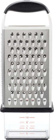 OXO Good Grips Box Grater,Silver/Black, new but broken seal