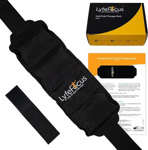 LyfeFocus Premium Multi-Use Reusable Hot & Cold Pack - size small-open pack and taped (ref E208)