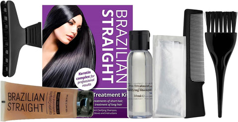 Brazilian Straight, Purple Treatment Kit - new but opened slight damaged box