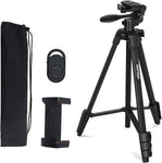 GRIFEMA Phone Tripod for iPhone 55inch/140cm , Black- new but open/scruffy box, missing remote shutter